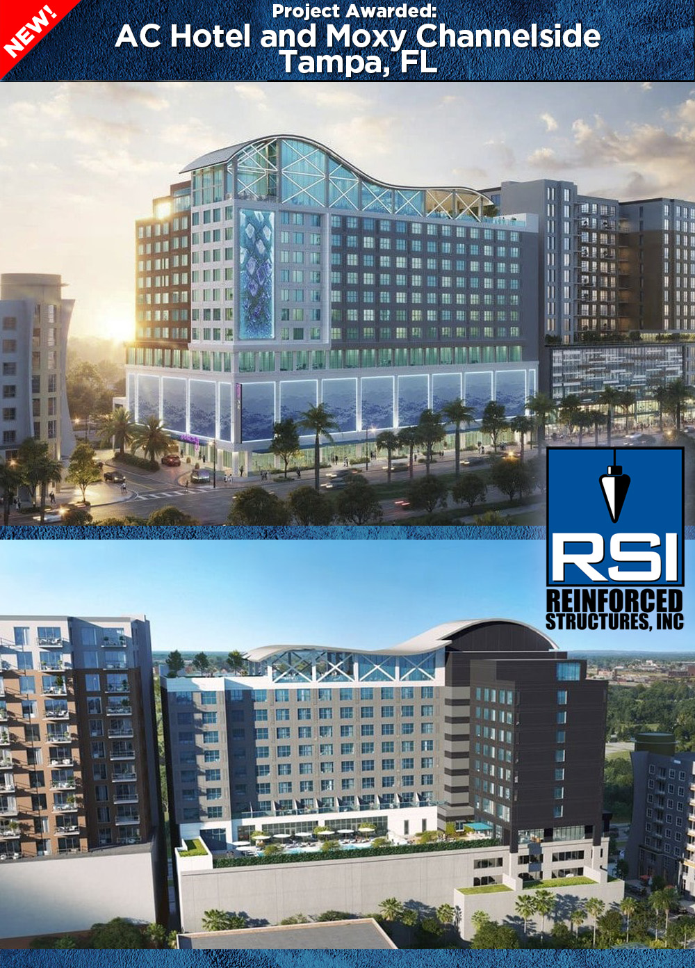Project awarded: AC Hotel and Moxy Tampa Downtown