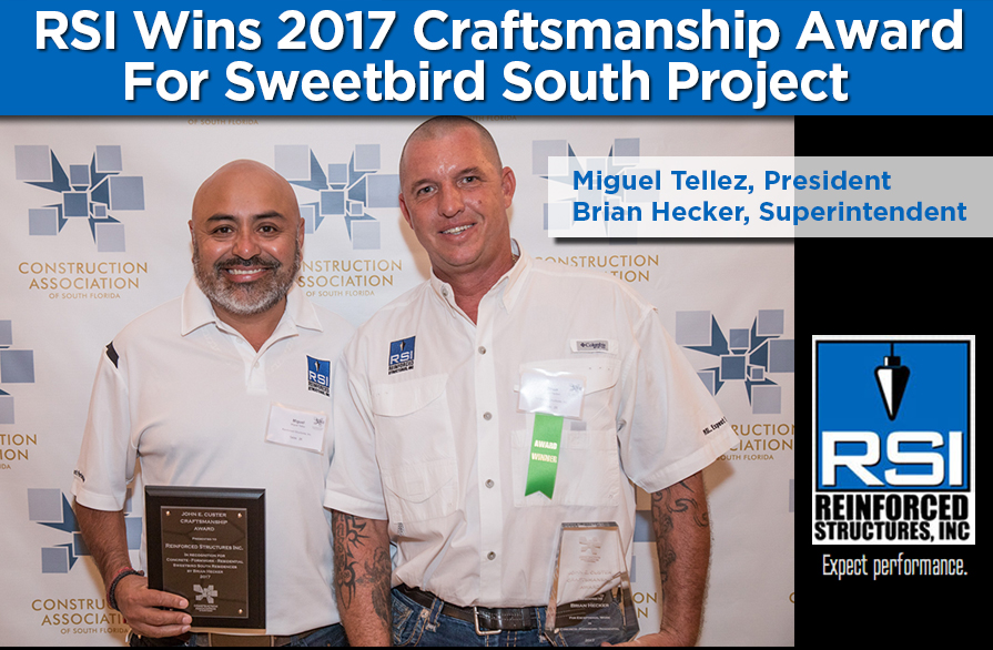 RSI Wins 2017 Craftsmanship Award